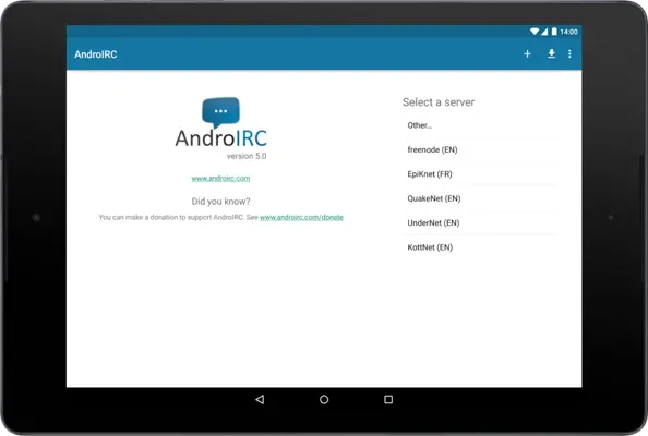 AndroIRC android App screenshot 10