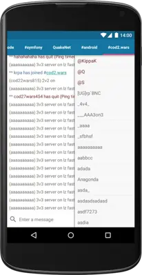 AndroIRC android App screenshot 1