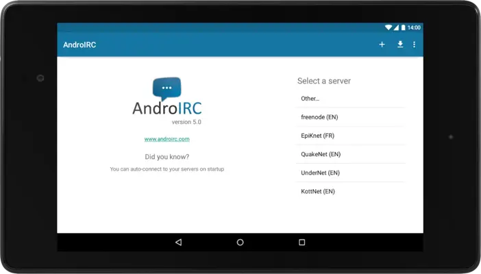 AndroIRC android App screenshot 8